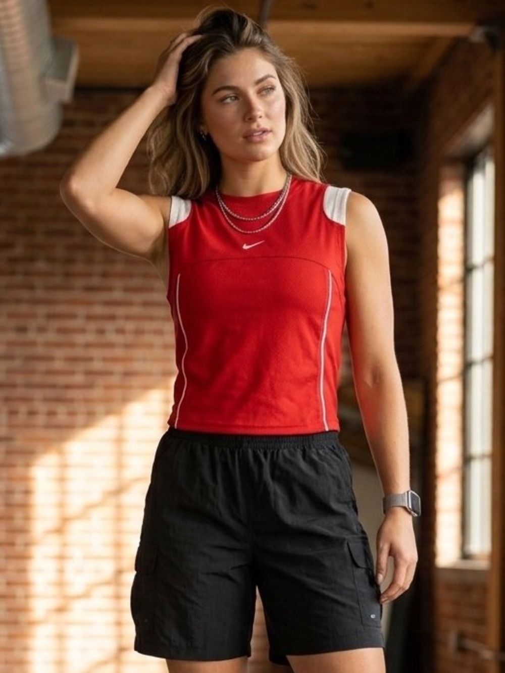 Nike FIT DRY Vintage Y2K Center Swoosh Tank Top